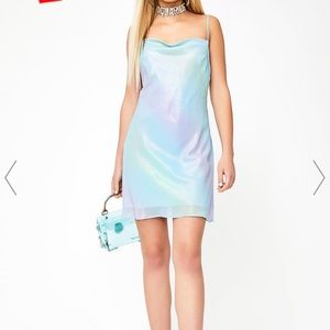 Iridescent mini dress
